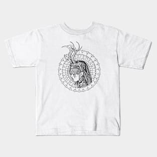 Heilung shaman with runes pagan viking Kids T-Shirt